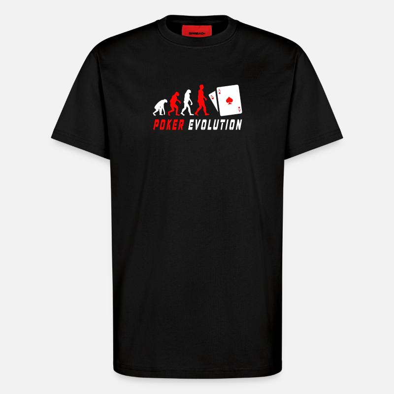 Poker Evolution - T-Shirt - made by SPREAD - SOLID BLACK