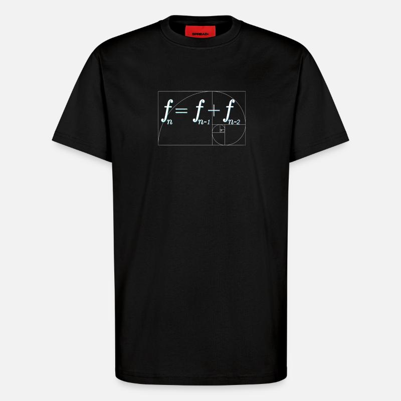 Fibonacci sequence - T-Shirt - made by SPREAD - SOLID BLACK