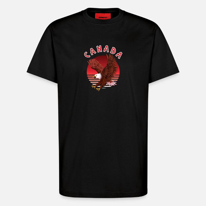 Kanada Adler - T-Shirt - made by SPREAD - SOLID BLACK