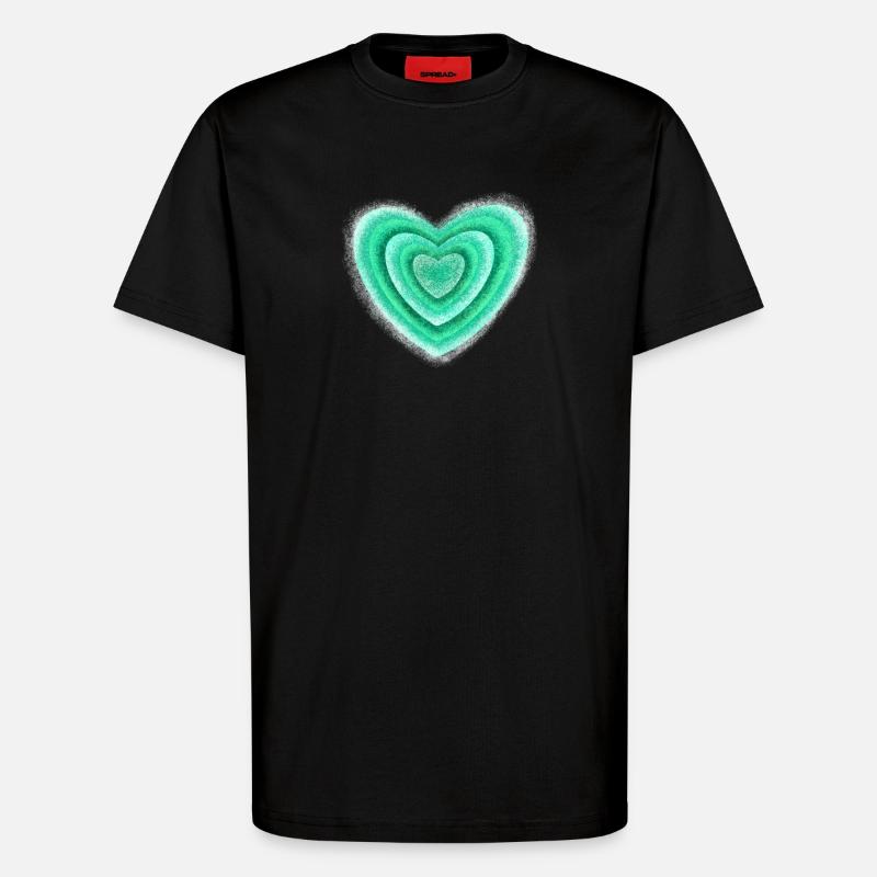 Herz - T-Shirt - made by SPREAD - SOLID BLACK