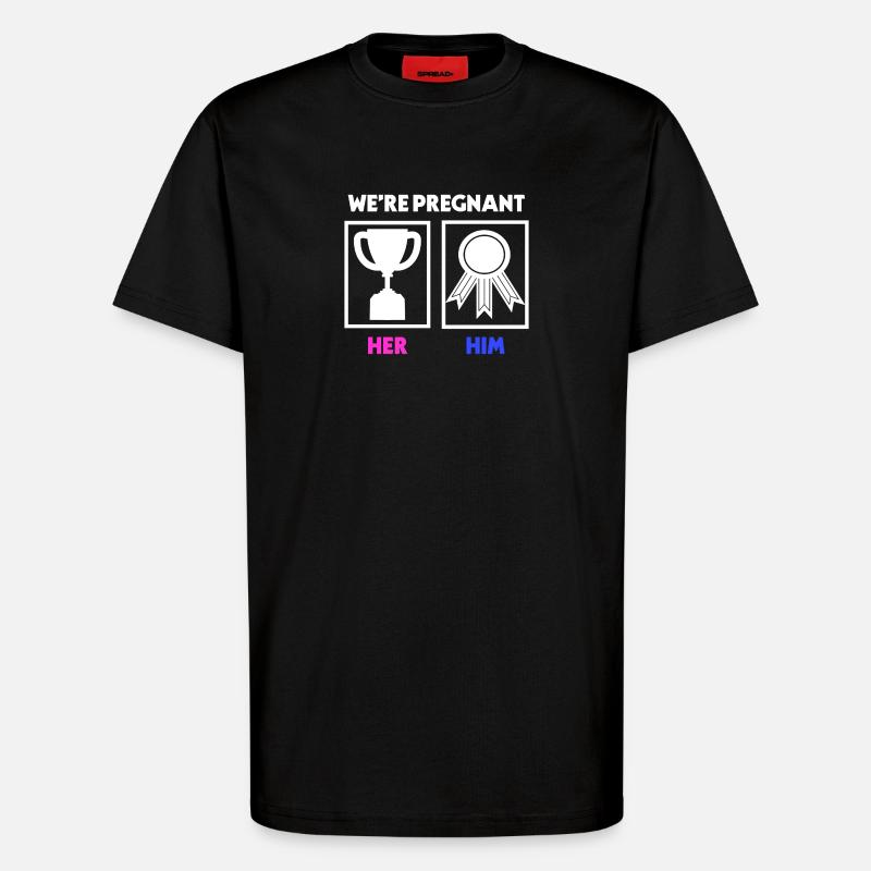Elternteil Schwangerschaft Statement Schwanger - T-Shirt - made by SPREAD - SOLID BLACK