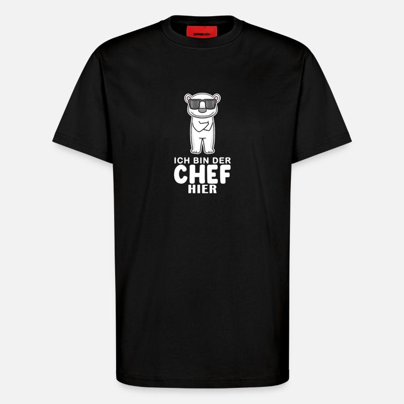 Cool Eisbär Chef Spruch - T-Shirt - made by SPREAD - SOLID BLACK