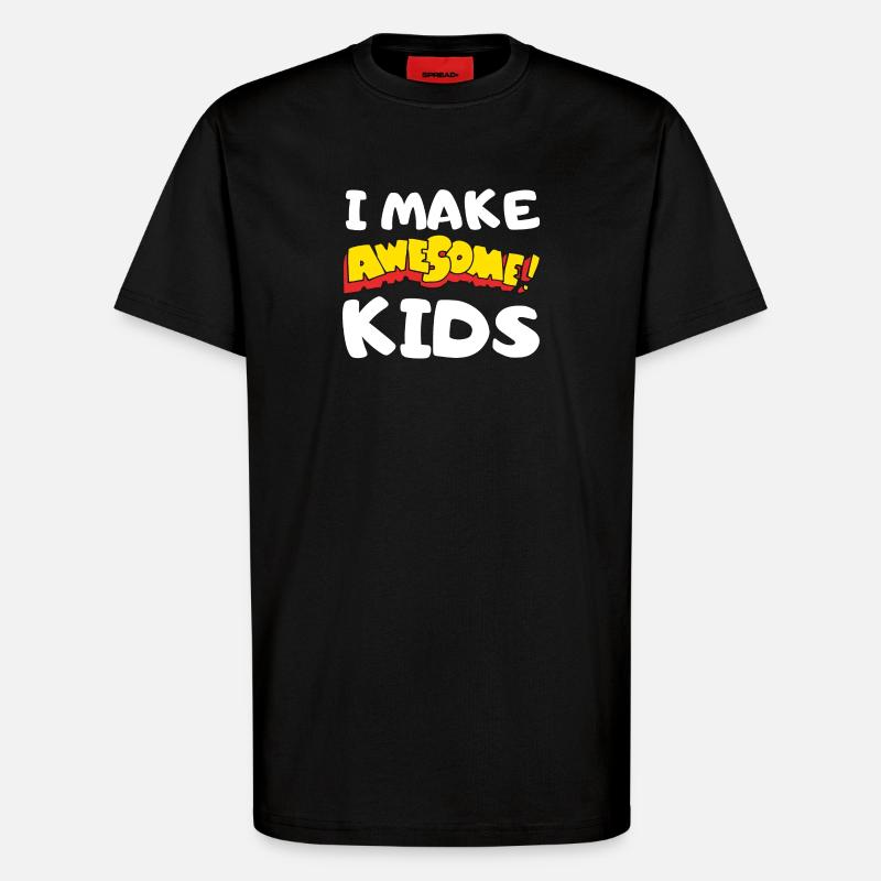 I make great kids comics - T-Shirt - made by SPREAD - SOLID BLACK