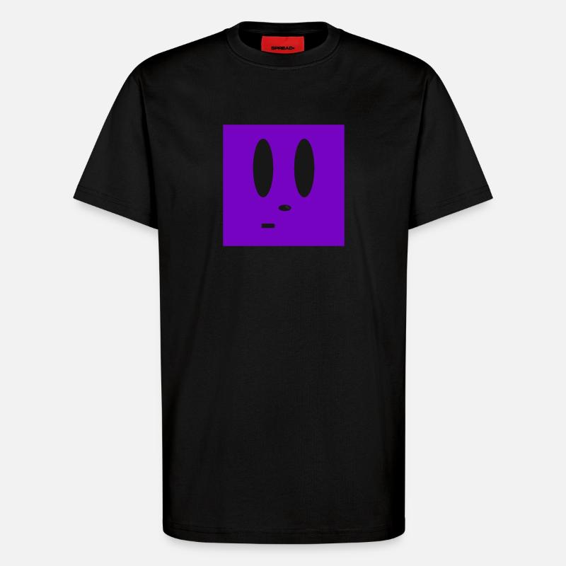 Suboptimal situation facial expression - T-Shirt - made by SPREAD - SOLID BLACK
