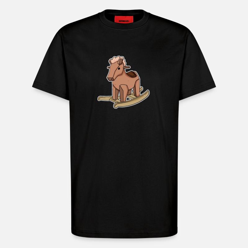 Pferd - T-Shirt - made by SPREAD - SOLID BLACK