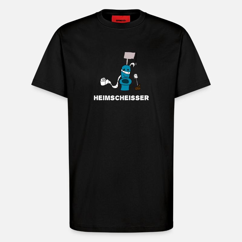 Heimscheisser WC Klo - T-Shirt - made by SPREAD - SOLID BLACK