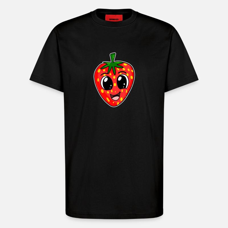 Erdbeere Erdbeeren - T-Shirt - made by SPREAD - SOLID BLACK