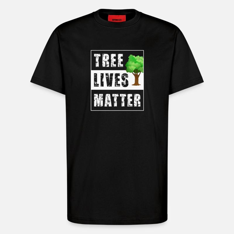 Tree Trees - T-Shirt - made by SPREAD - SOLID BLACK