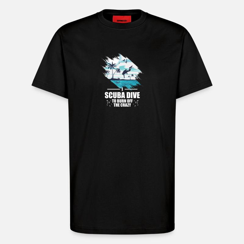Scuba Diver Speerfischen Design - T-Shirt - made by SPREAD - SOLID BLACK