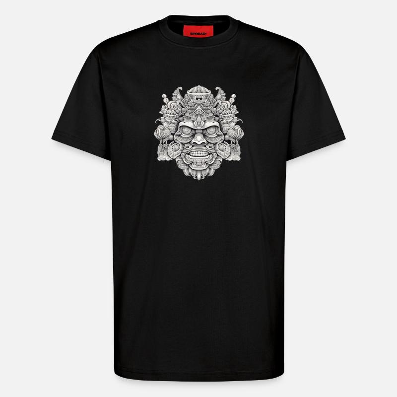 Psychedelischer Kopf - T-Shirt - made by SPREAD - SOLID BLACK