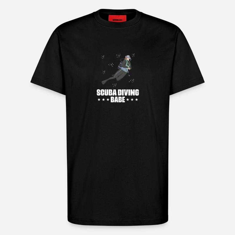 Scuba Diving Speerfischen Design - T-Shirt - made by SPREAD - SOLID BLACK