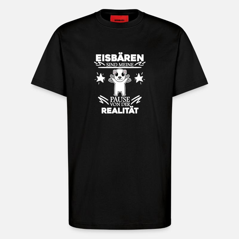 Eisbär Polarbär Bär - T-Shirt - made by SPREAD - SOLID BLACK