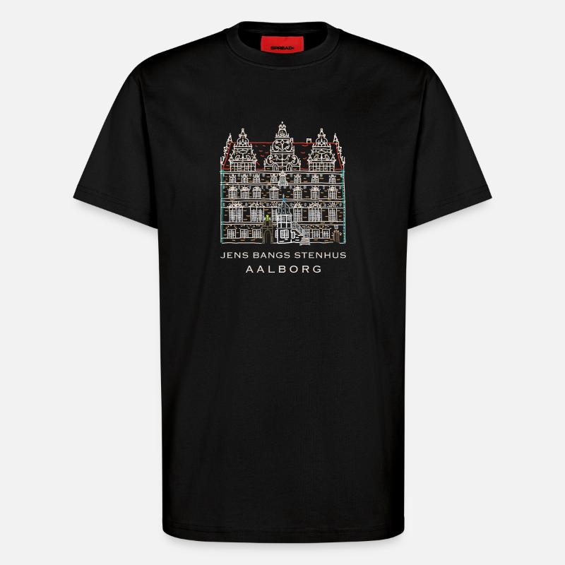 Aalborg, Jens Bangs Stenhus, Dänemark - T-Shirt - made by SPREAD - SOLID BLACK