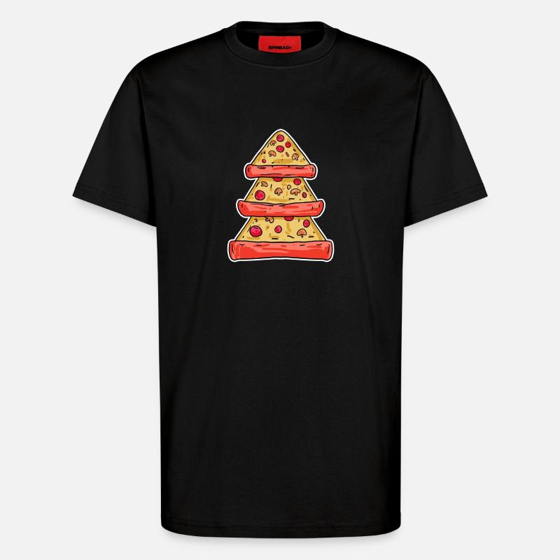 Pizza Baum - T-Shirt - made by SPREAD - SOLID BLACK