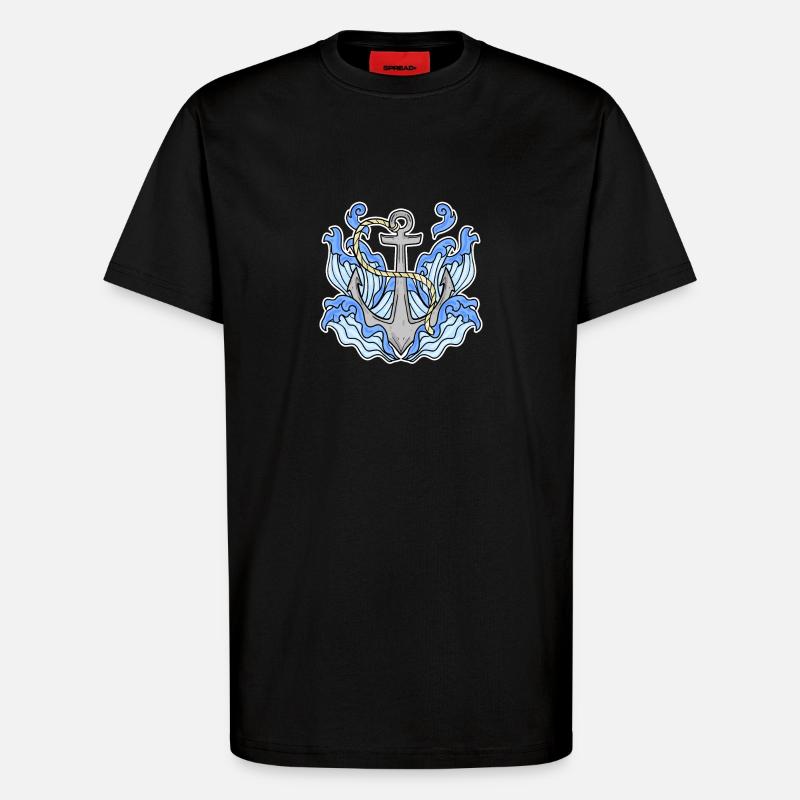 Anker - T-Shirt - made by SPREAD - SOLID BLACK