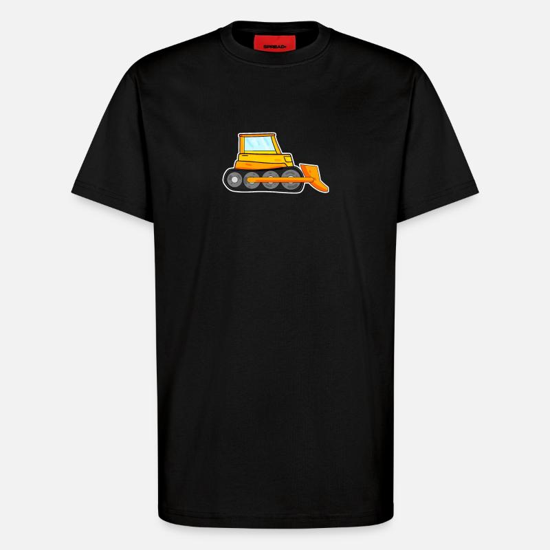 Bagger Baustelle Baggerfahrer - T-Shirt - made by SPREAD - SOLID BLACK