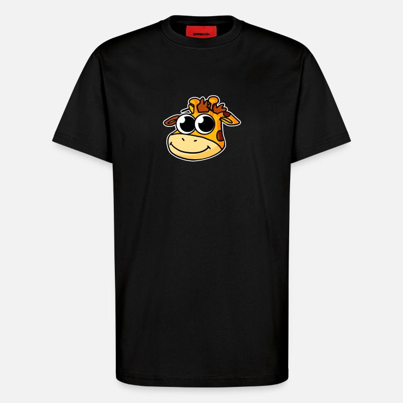 Giraffe - T-Shirt - made by SPREAD - SOLID BLACK