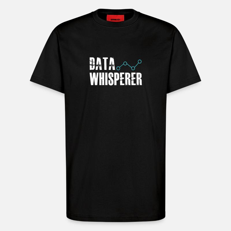 Data Whisperer Science Analyst Ingénieur logiciel - T-shirt bio décontracté fabriqué en UE - SOLID BLACK