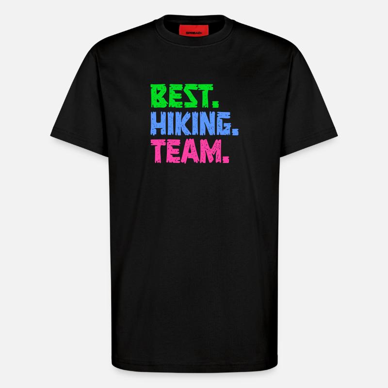 Déclaration de randonnée Randonnées Randonnées Escalade - T-shirt bio décontracté fabriqué en UE - SOLID BLACK