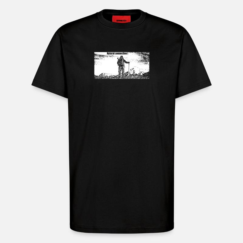Run and run again - T-shirt bio décontracté fabriqué en UE - SOLID BLACK