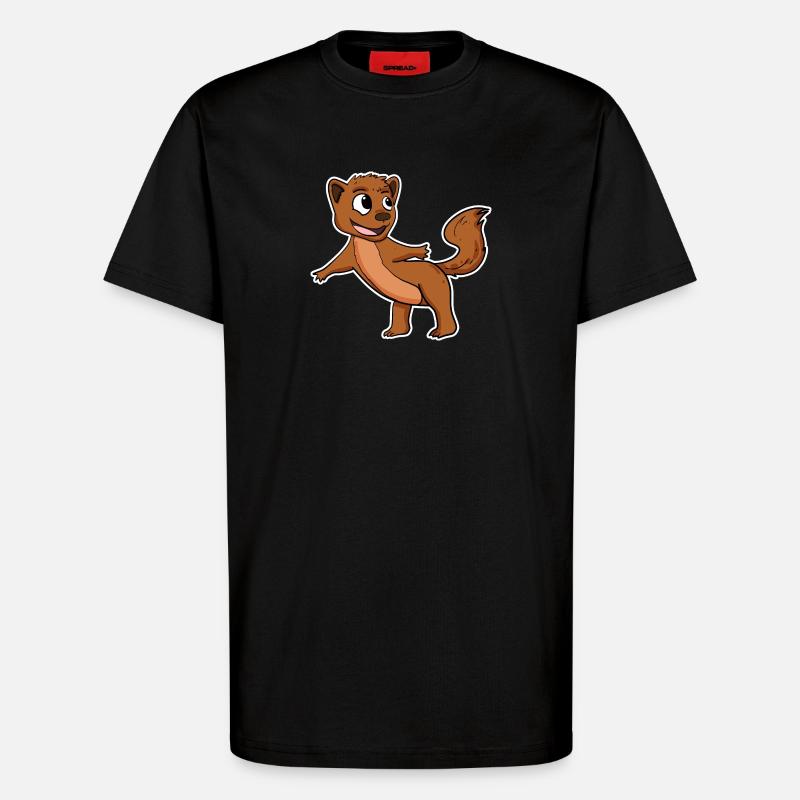 Wiesel Marder - T-Shirt - made by SPREAD - SOLID BLACK