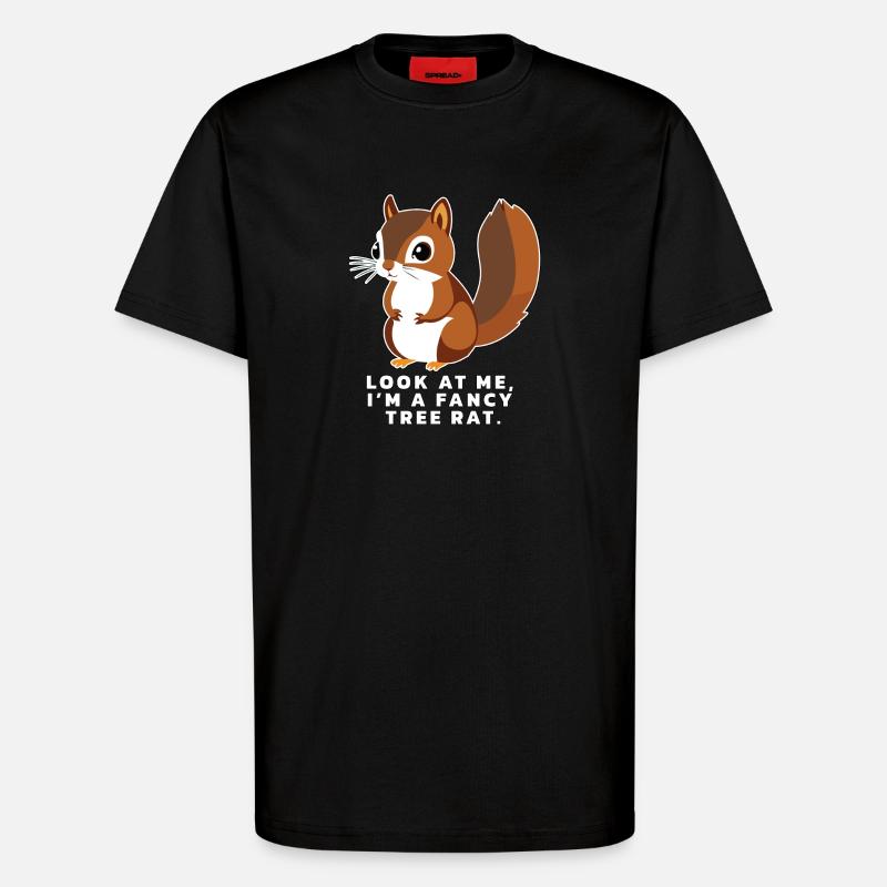 Squirrel with funny saying - T-Shirt - made by SPREAD - SOLID BLACK
