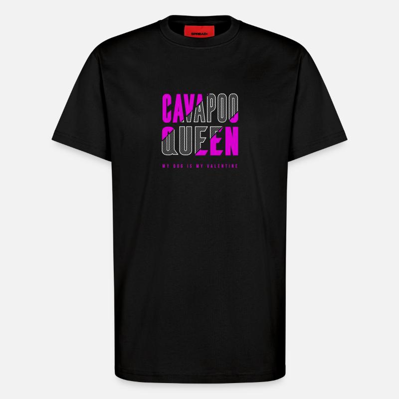 Cavapoo Queen - T-Shirt - made by SPREAD - SOLID BLACK