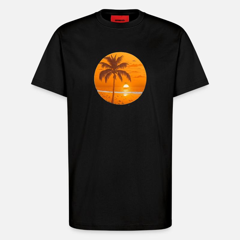 Sunset - T-Shirt - made by SPREAD - SOLID BLACK