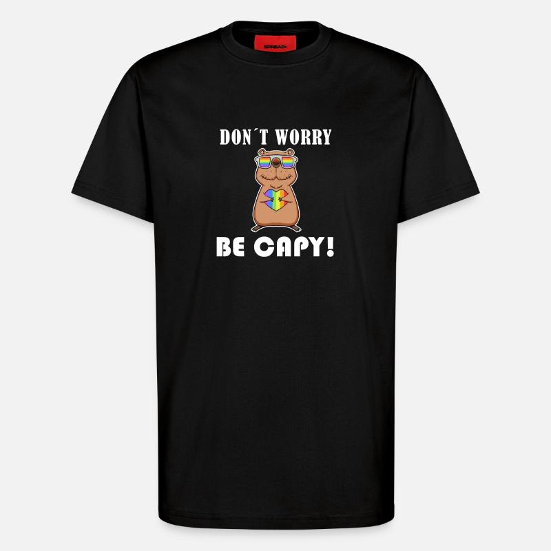 Capybara Capybara Gift - T-Shirt - made by SPREAD - SOLID BLACK