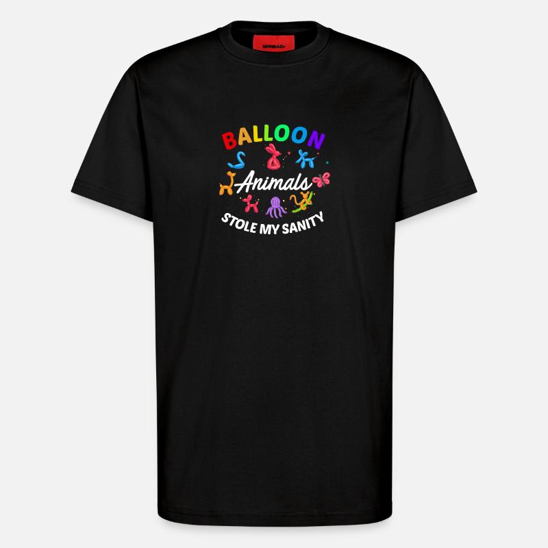 Ballon Twisting Design - T-Shirt - made by SPREAD - SOLID BLACK