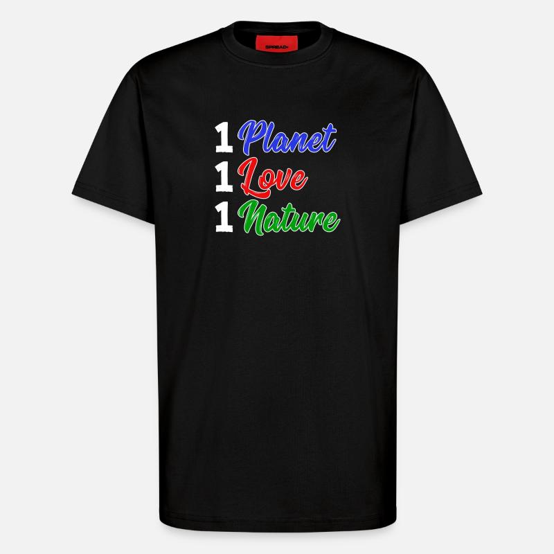 Mutter Erde Planet Natur Statement Naturschutz - T-Shirt - made by SPREAD - SOLID BLACK