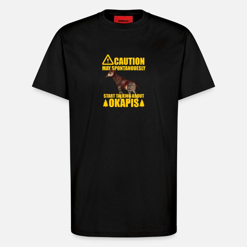 Okapi der Waldflüsterer - T-Shirt - made by SPREAD - SOLID BLACK