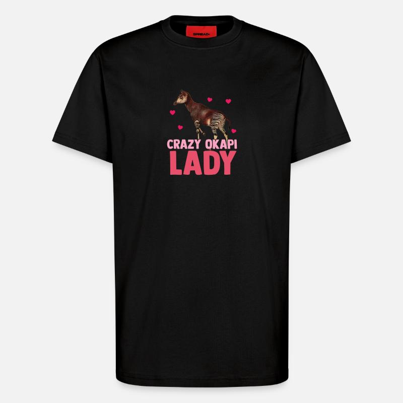 Im Herzen des Waldes Okapi - T-Shirt - made by SPREAD - SOLID BLACK