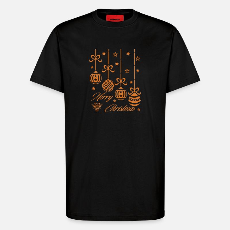 MERRY CHRISTMAS WEIHNACHTSKUGELN - T-Shirt - made by SPREAD - SOLID BLACK