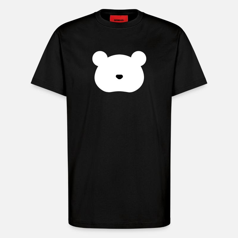 Ours blanc - T-shirt bio décontracté fabriqué en UE - SOLID BLACK