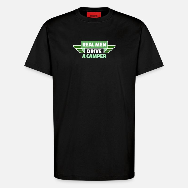Camper Statement Camping Wanderer Wanderlust - T-Shirt - made by SPREAD - SOLID BLACK