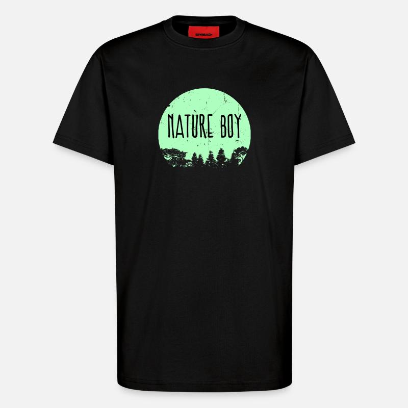 Campingplatz Natur Statement Wanderer Camping - T-Shirt - made by SPREAD - SOLID BLACK