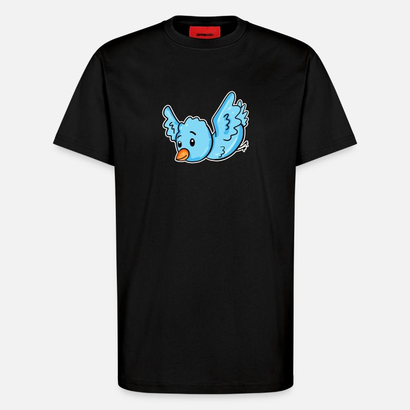 Ein blauer Vogel - T-Shirt - made by SPREAD - SOLID BLACK