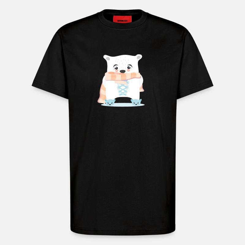 WINTERTIERE EISBÄREN - T-Shirt - made by SPREAD - SOLID BLACK