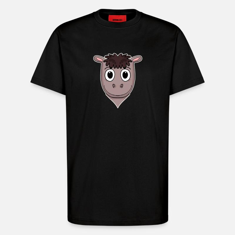Pferd Tierkopf Tier Kopf - T-Shirt - made by SPREAD - SOLID BLACK