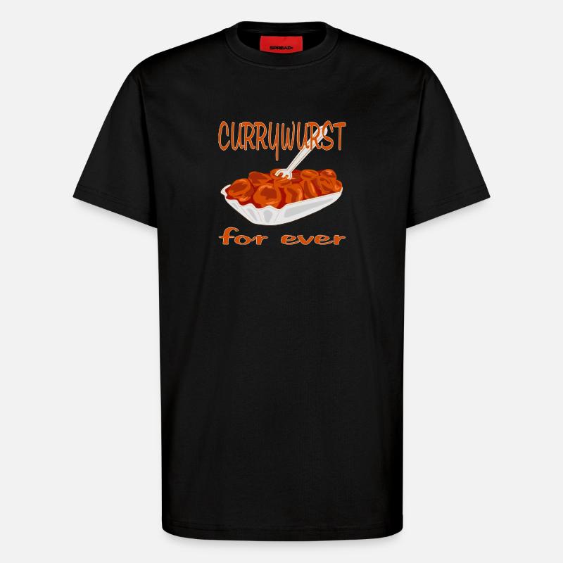 Currywurst ist Lecker - T-Shirt - made by SPREAD - SOLID BLACK