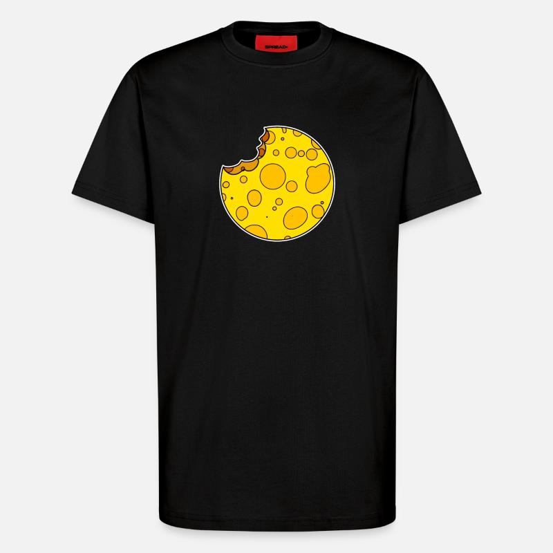 Kreis Käse rund - T-Shirt - made by SPREAD - SOLID BLACK