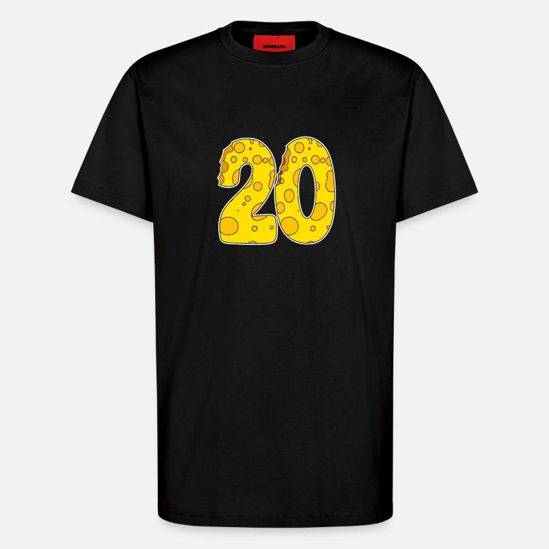 20 ans de fromage Lustig - T-shirt bio décontracté fabriqué en UE - SOLID BLACK