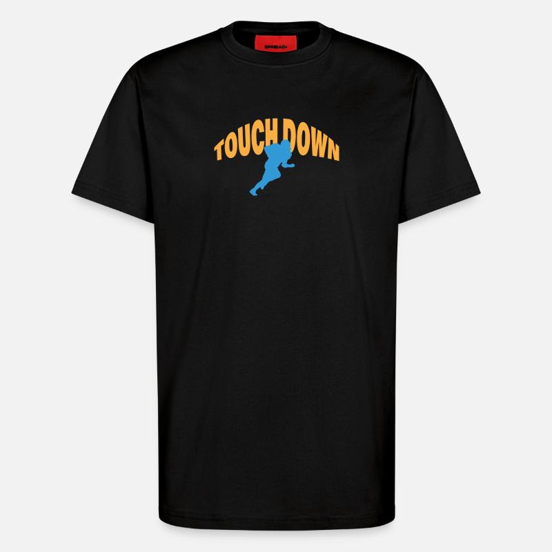 TOUCH DOWN - T-Shirt - made by SPREAD - SOLID BLACK