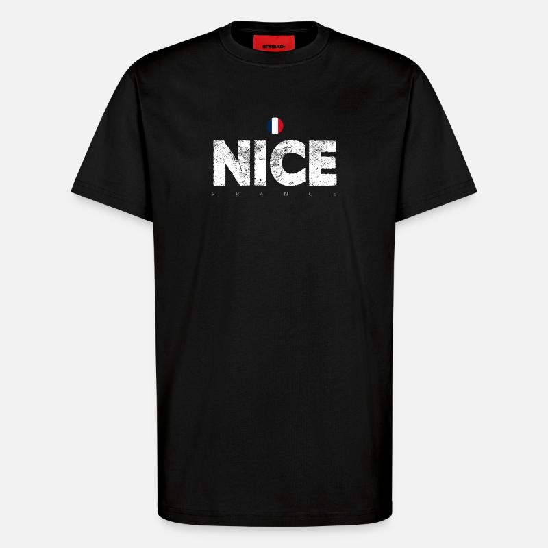 Nizza Frankreich Verzweifelte Briefe - T-Shirt - made by SPREAD - SOLID BLACK