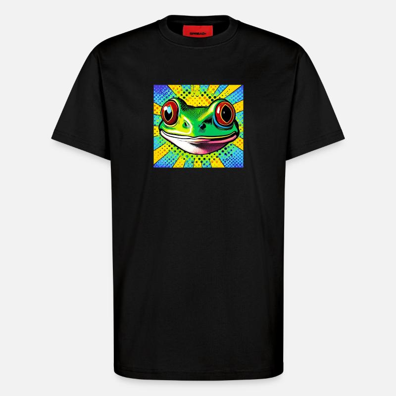 Frosch Pop Art - T-Shirt - made by SPREAD - SOLID BLACK
