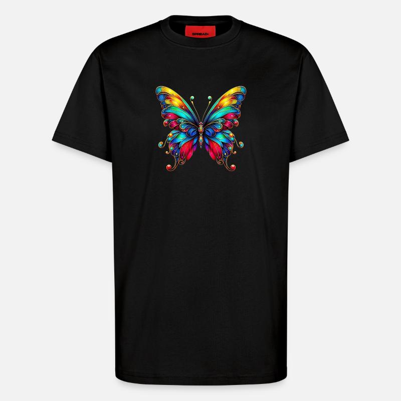 Papillon - T-shirt bio décontracté fabriqué en UE - SOLID BLACK