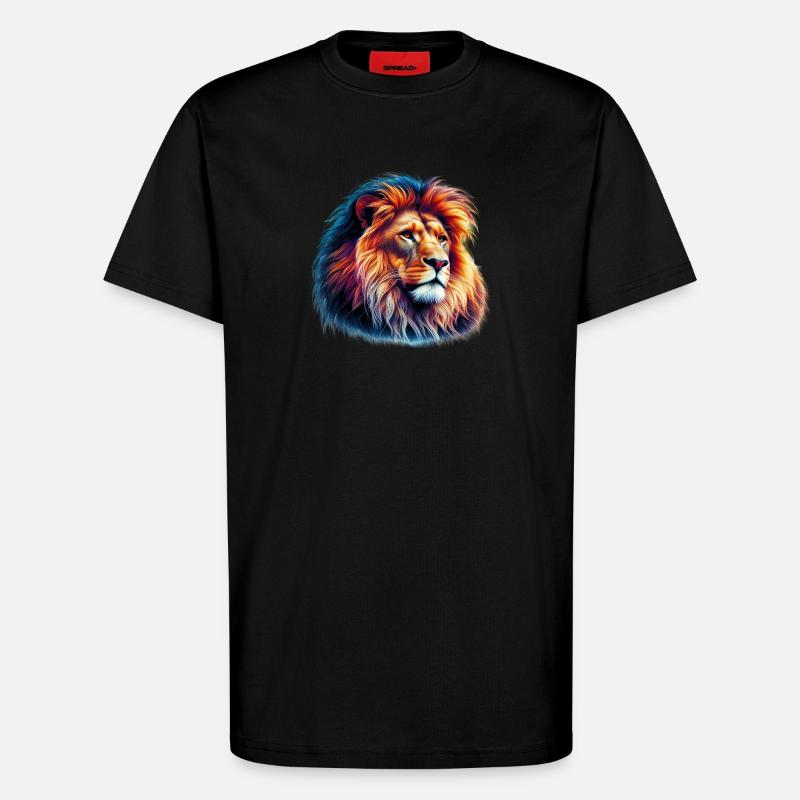 Lion - T-Shirt - made by SPREAD - SOLID BLACK