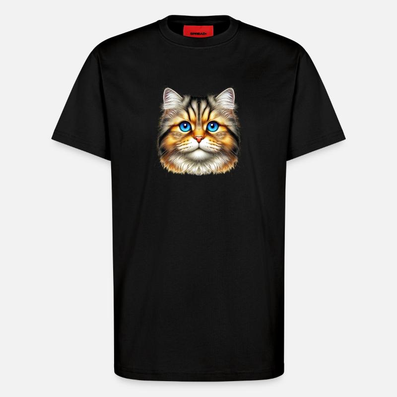 Katze - T-Shirt - made by SPREAD - SOLID BLACK