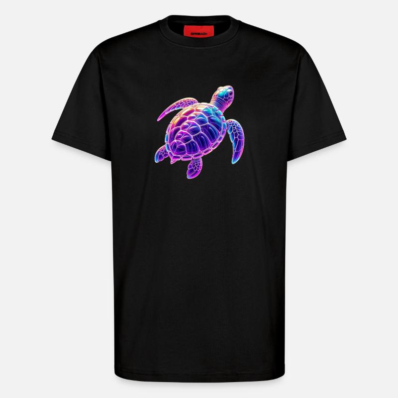 Turtle - T-Shirt - made by SPREAD - SOLID BLACK